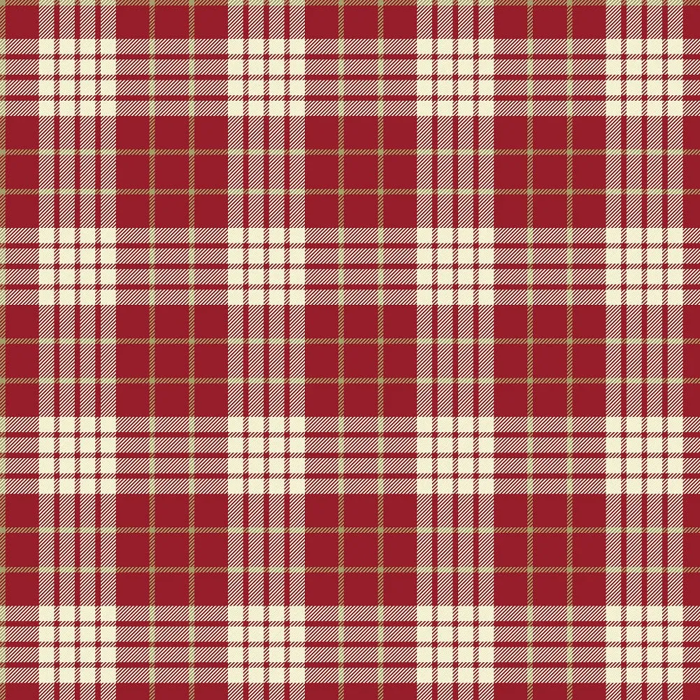 Christmas Plaid Adhesive Vinyl Sheet