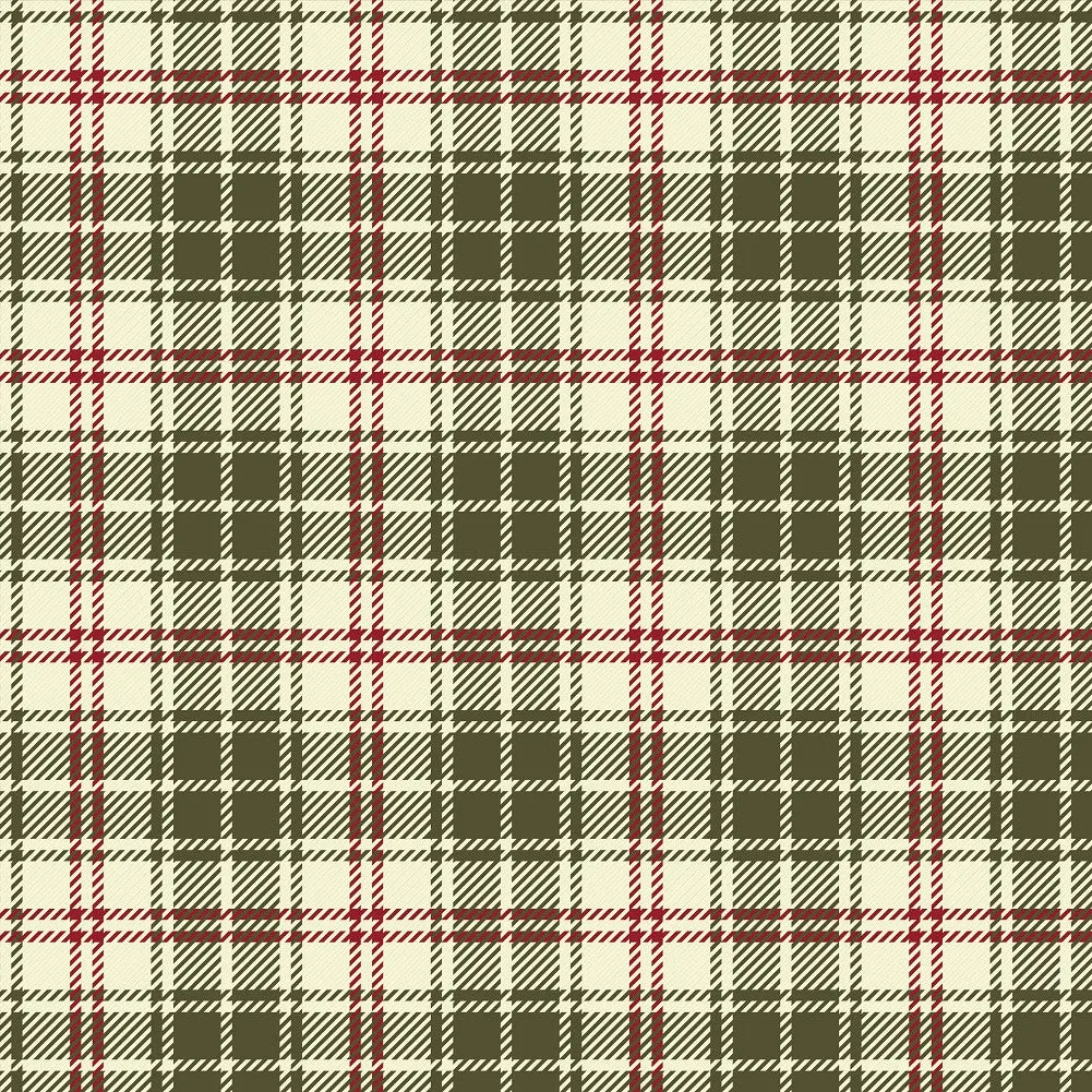Christmas Plaid Adhesive Vinyl Sheet