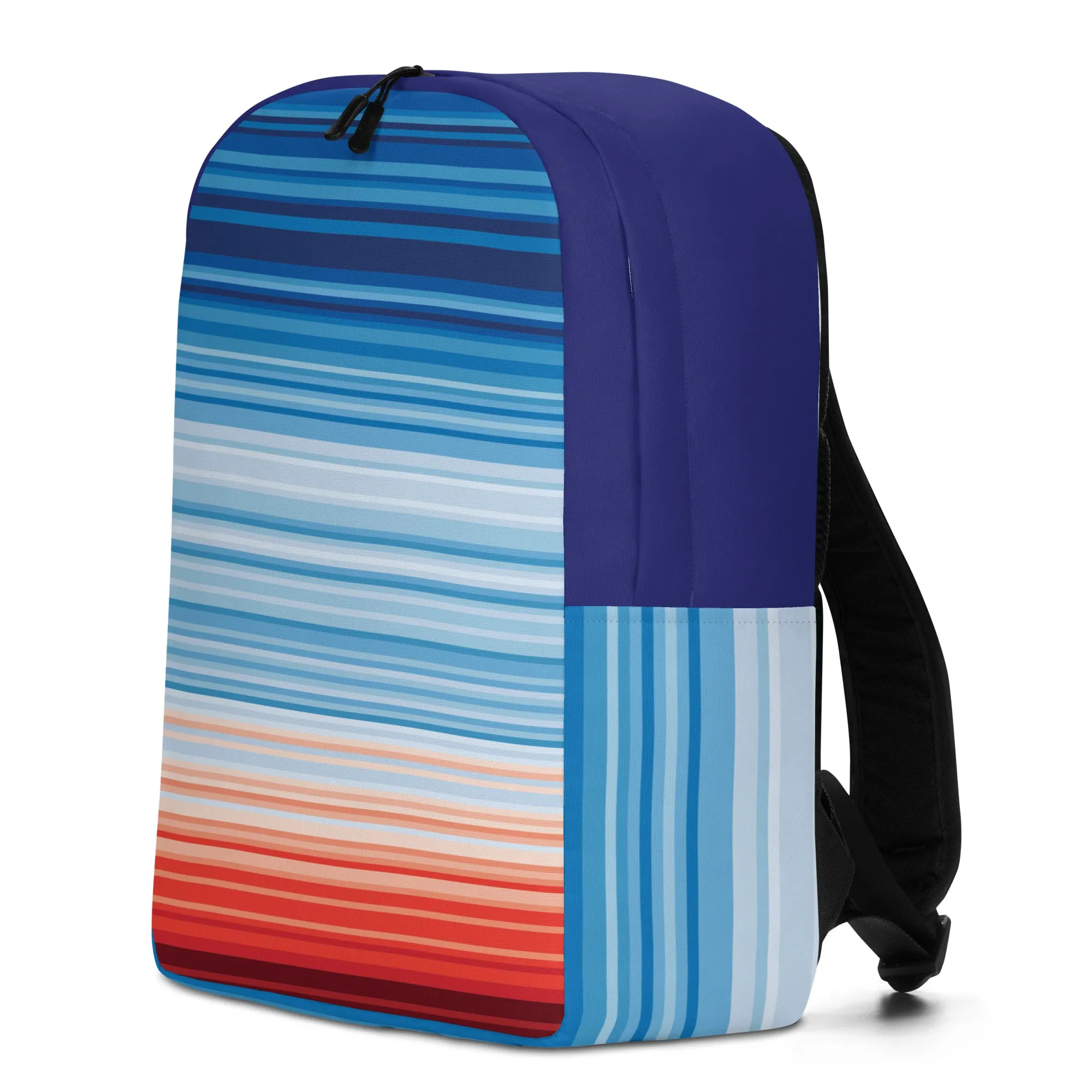 Climate Change Global Warming Stripes - Sustainably Made Backpack