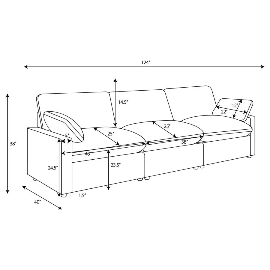 Colleen 3 PC Reclining Sofa