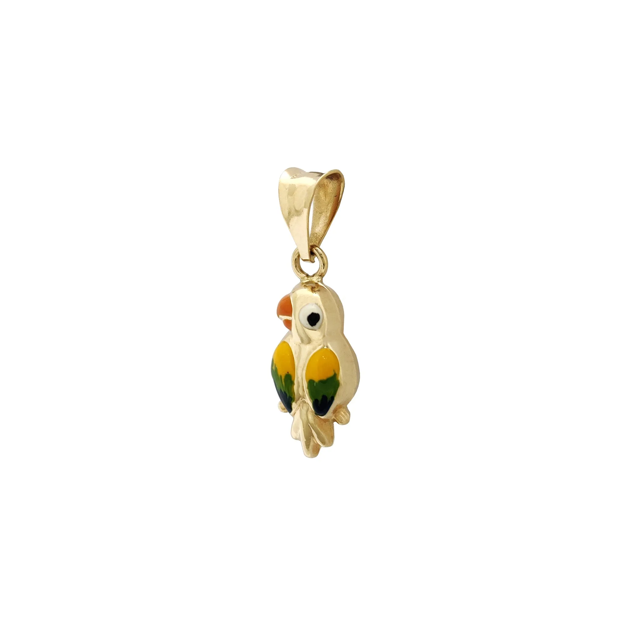 Colorful Parrot Pendant (14K)