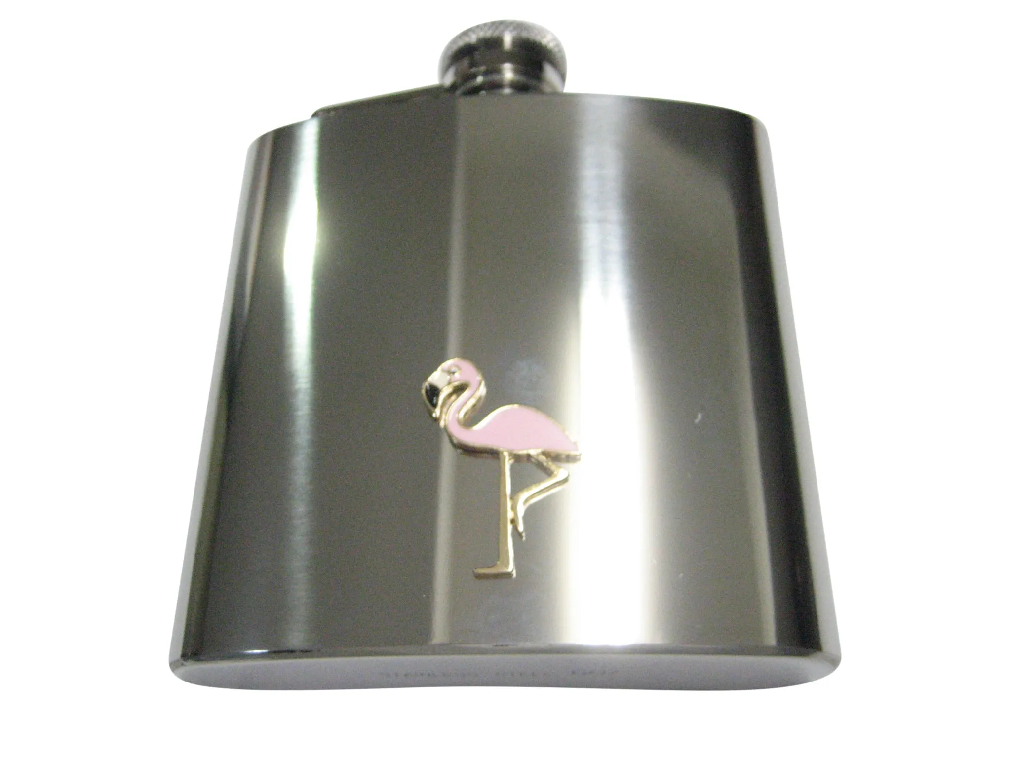 Colorful Pink Flamingo Bird 6oz Flask