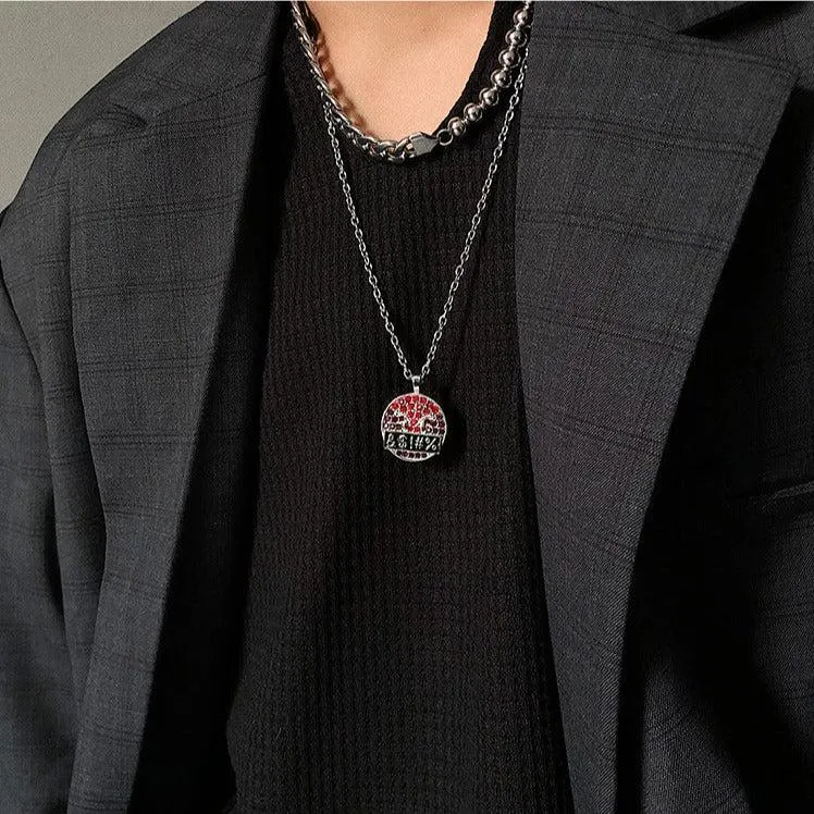 Colorful Zircon Smiley Necklace