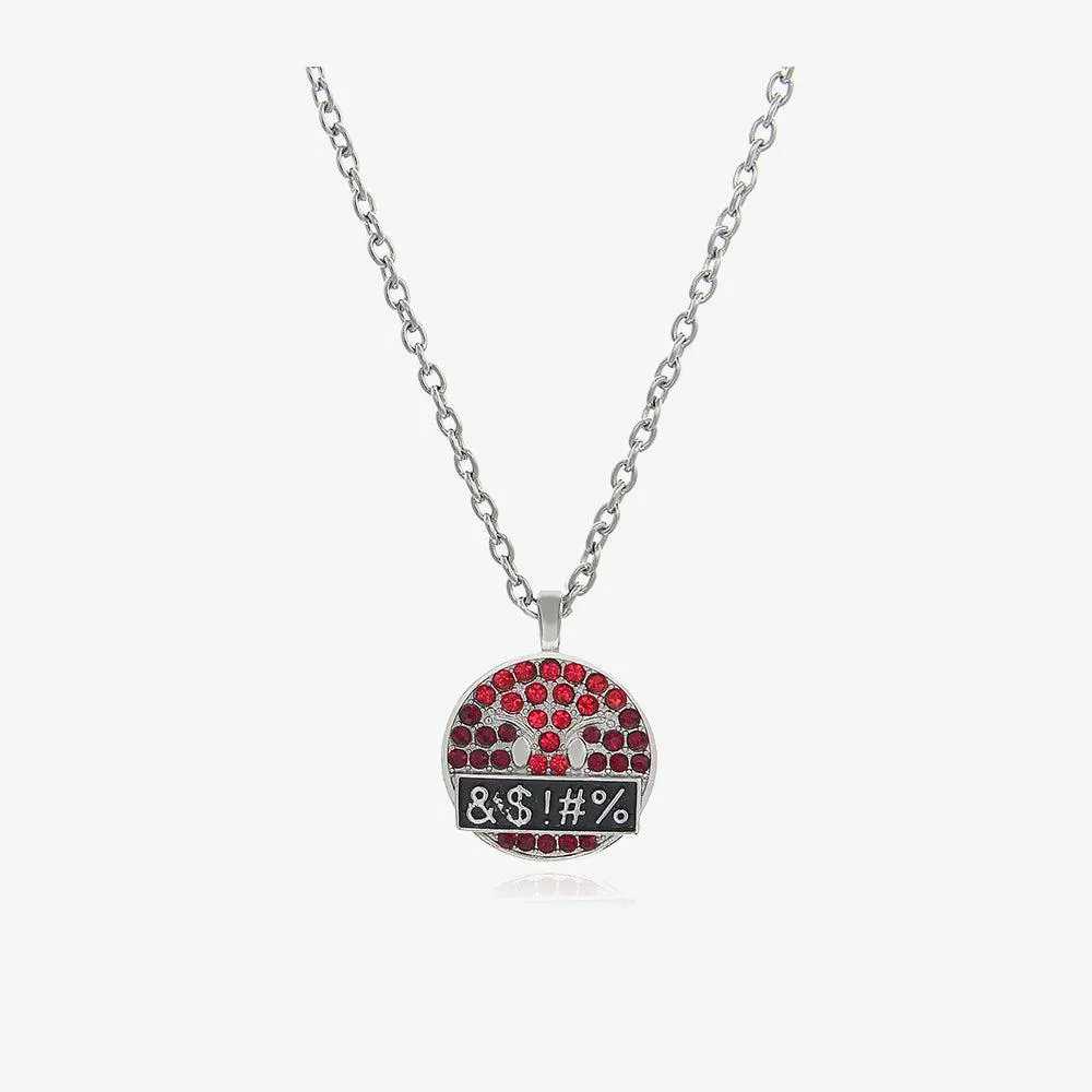 Colorful Zircon Smiley Necklace