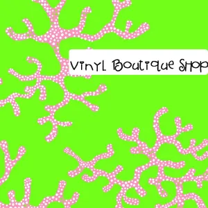 Coral Me Crazy Lilly Inspired Printed Patterned Craft Vinyl