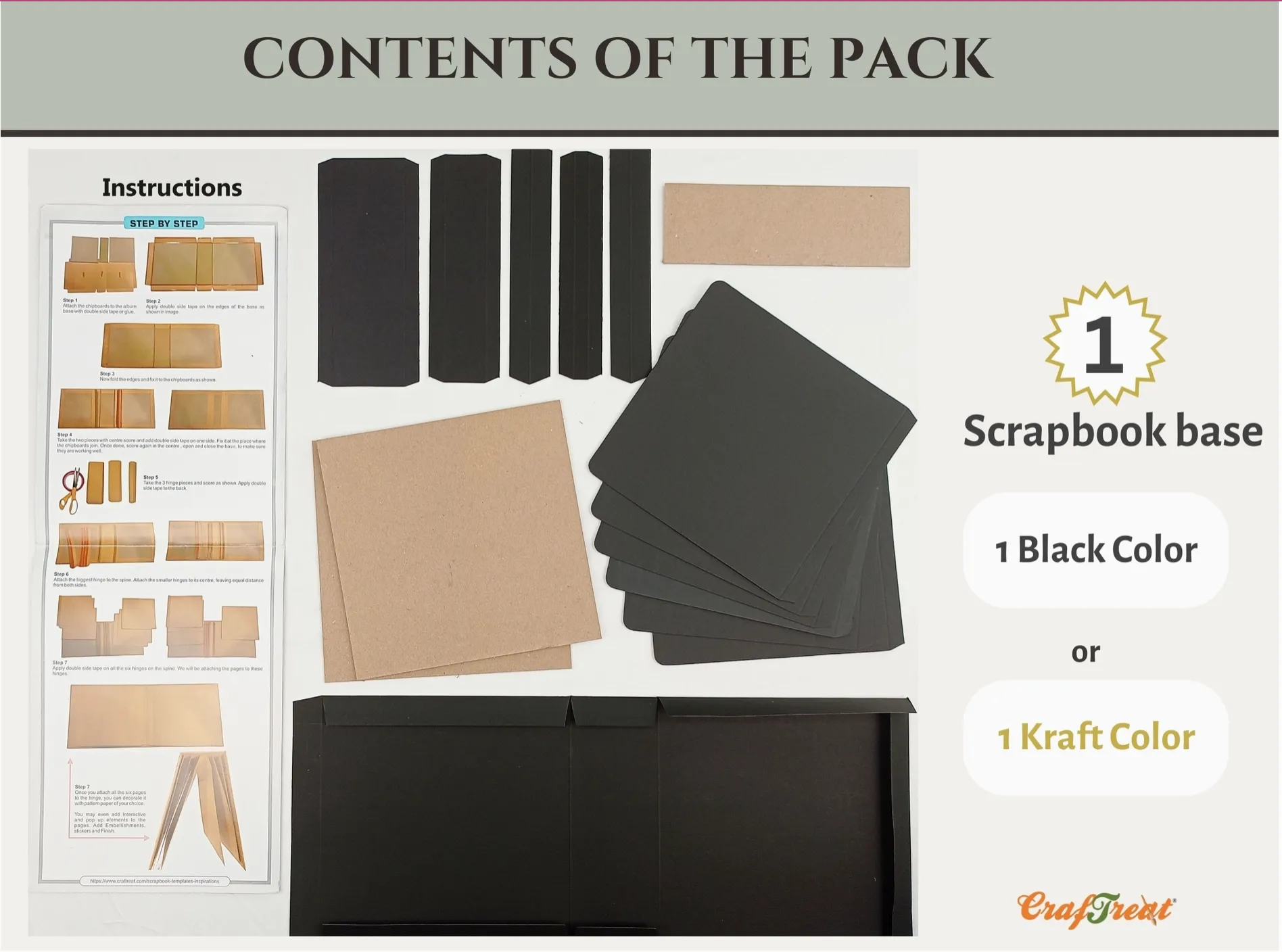 Craftreat 8x8 Black Basic Folio
