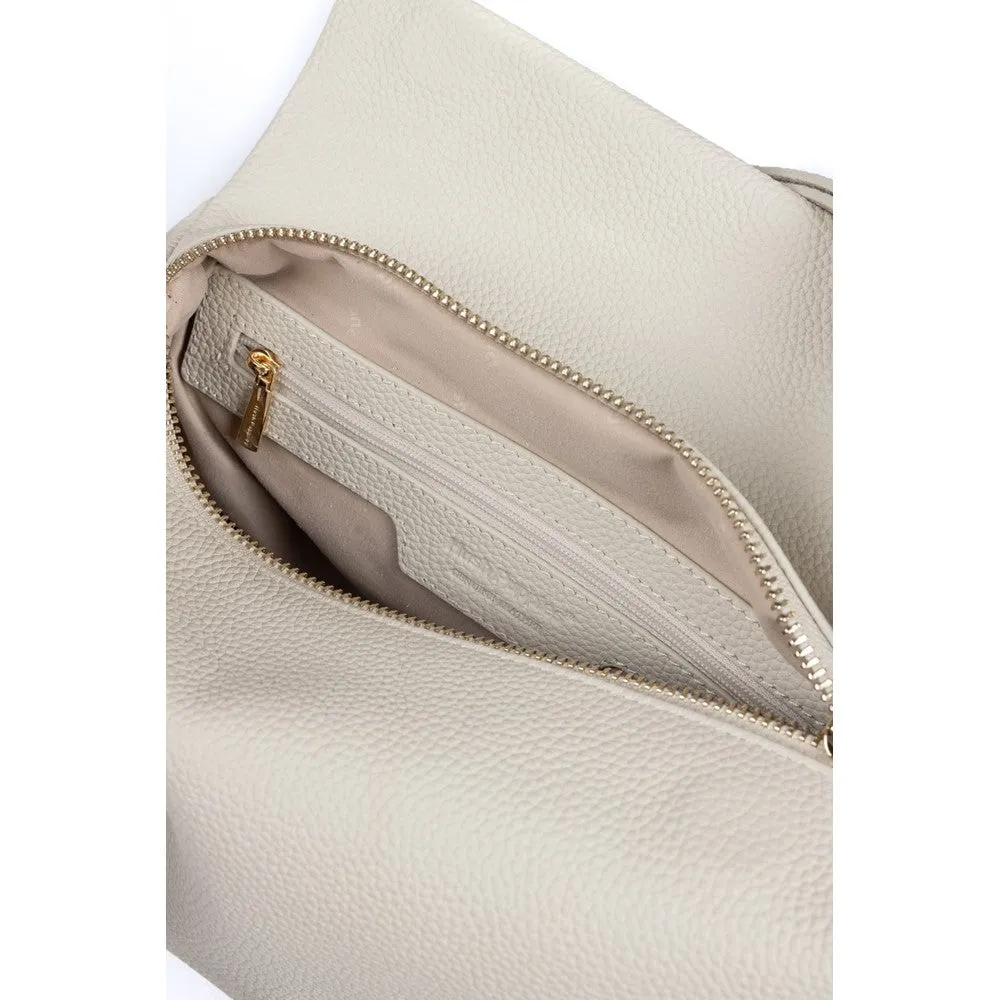 Cream Tamara Leather Handbag