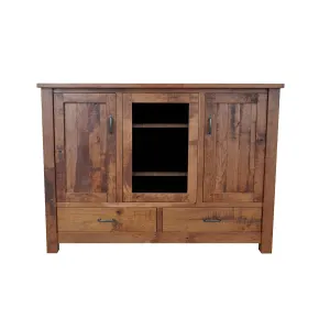 Dakota Entertainment Center, Rustic Cherry Wood, S-14