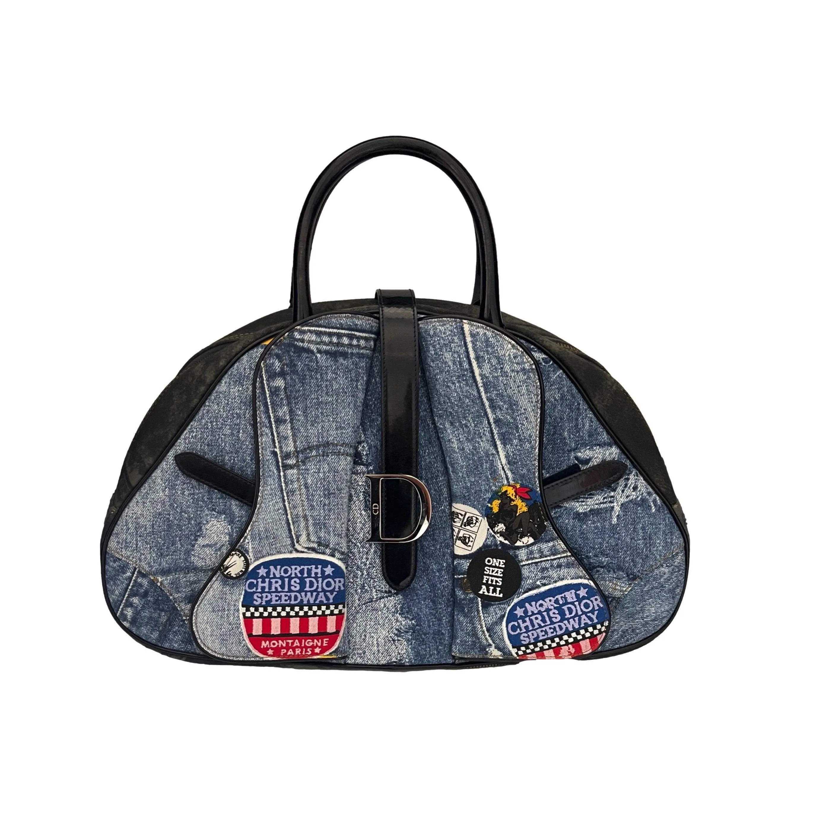 Dior Denim Speedway Jumbo Top Handle Bag
