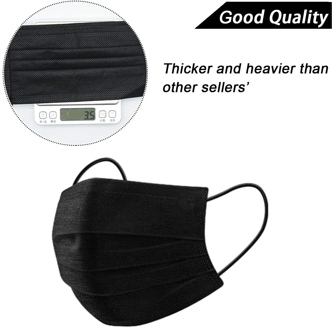 Disposable Non-woven Black Face Mask