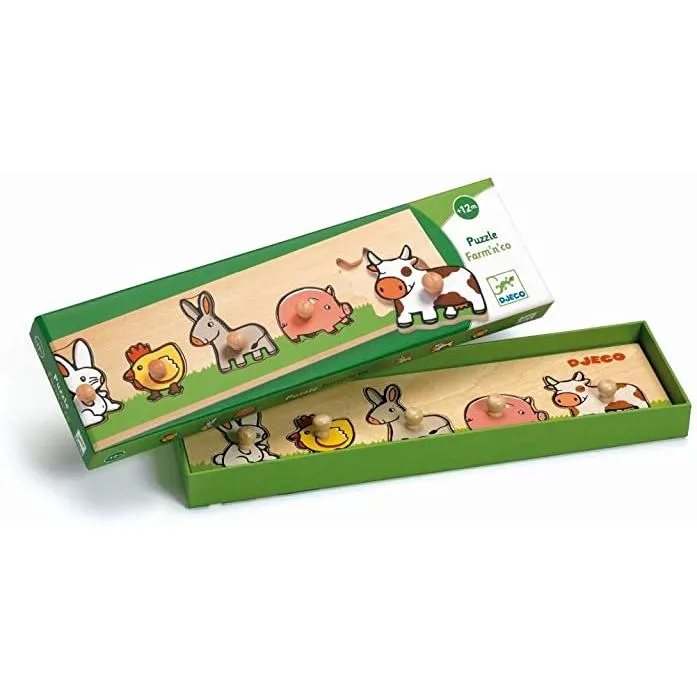 DJECO Wooden Puzzle Farm'n'co