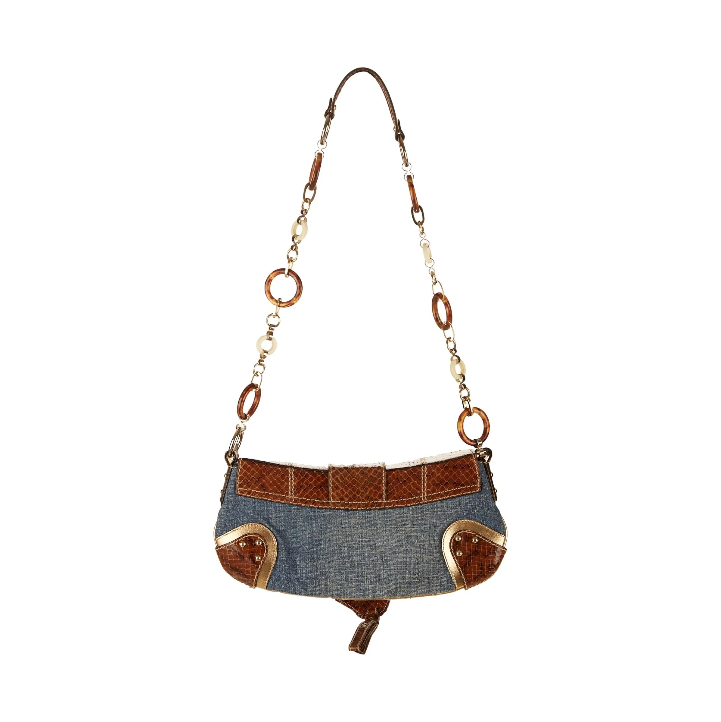 Dolce & Gabbana Denim Chain Shoulder Bag