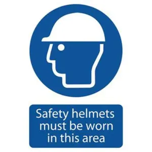 Draper Safety Helmet Must Be Worn' Mandatory Sign Dr-72869
