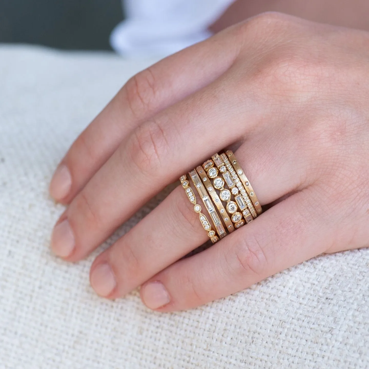 Dunes Narrow Multi-Color Diamond Band
