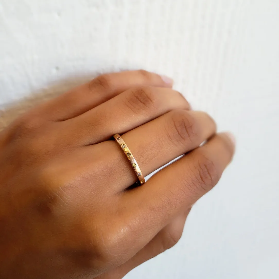 Dunes Narrow Multi-Color Diamond Band