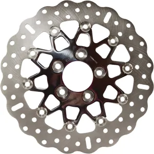 EBC FSD025CBLK 10 Button Floater Narrow Band Brake Rotor - Contour - Black Chrome