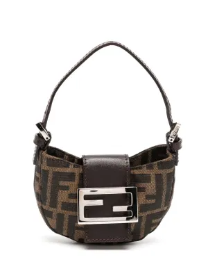 Fendi Pre-Owned 1965-1999 Mini Zucca FF Plaque Handbag