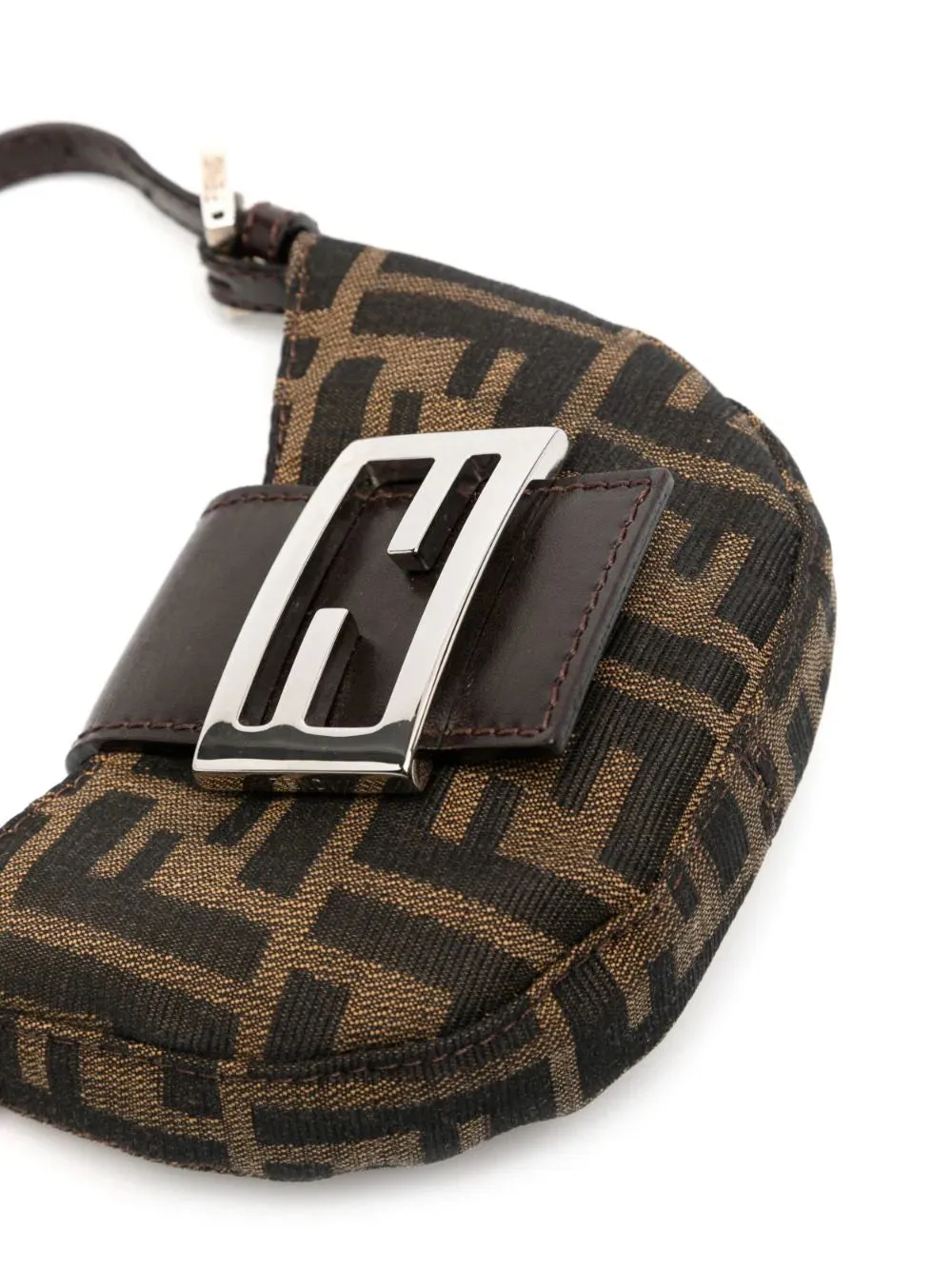 Fendi Pre-Owned 1965-1999 Mini Zucca FF Plaque Handbag