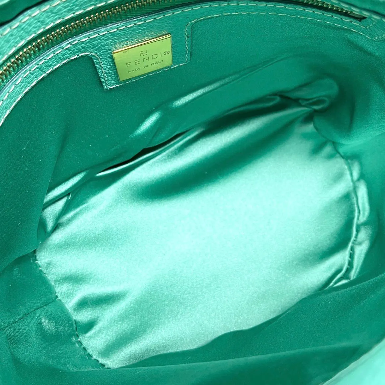 Fendi Turquoise Mini Top Handle Bag