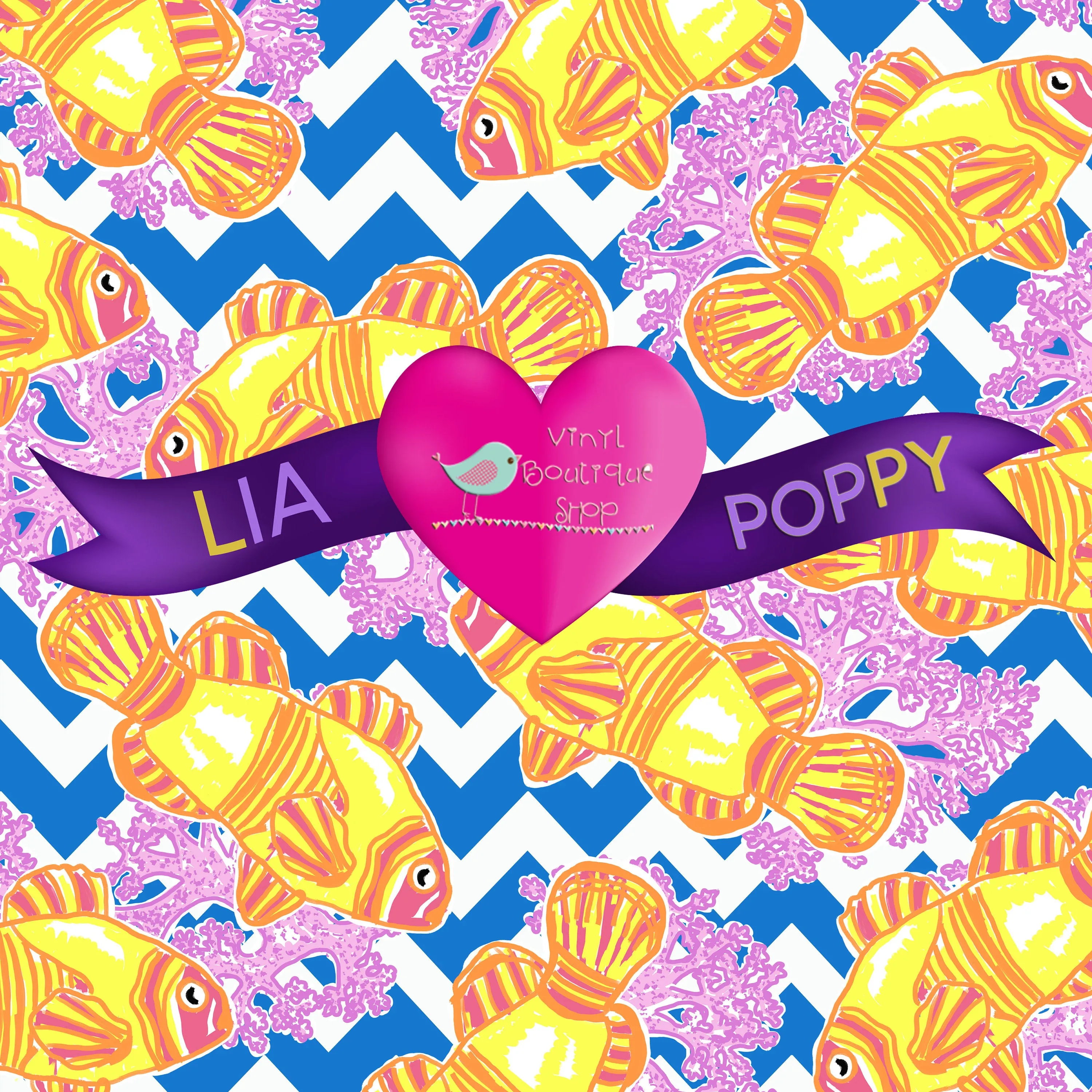 Fish Lia Poppy Vinyl Sheet LPY-147
