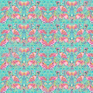 Flamingo Lilly Inspired Small Scale Vinyl Sheet