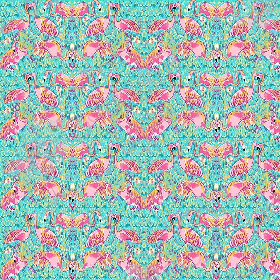 Flamingo Lilly Inspired Small Scale Vinyl Sheet