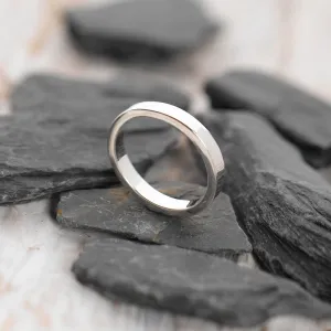 Flat- Shaped Solid Sterling Silver Band - 3mm Wide (Trade Price)