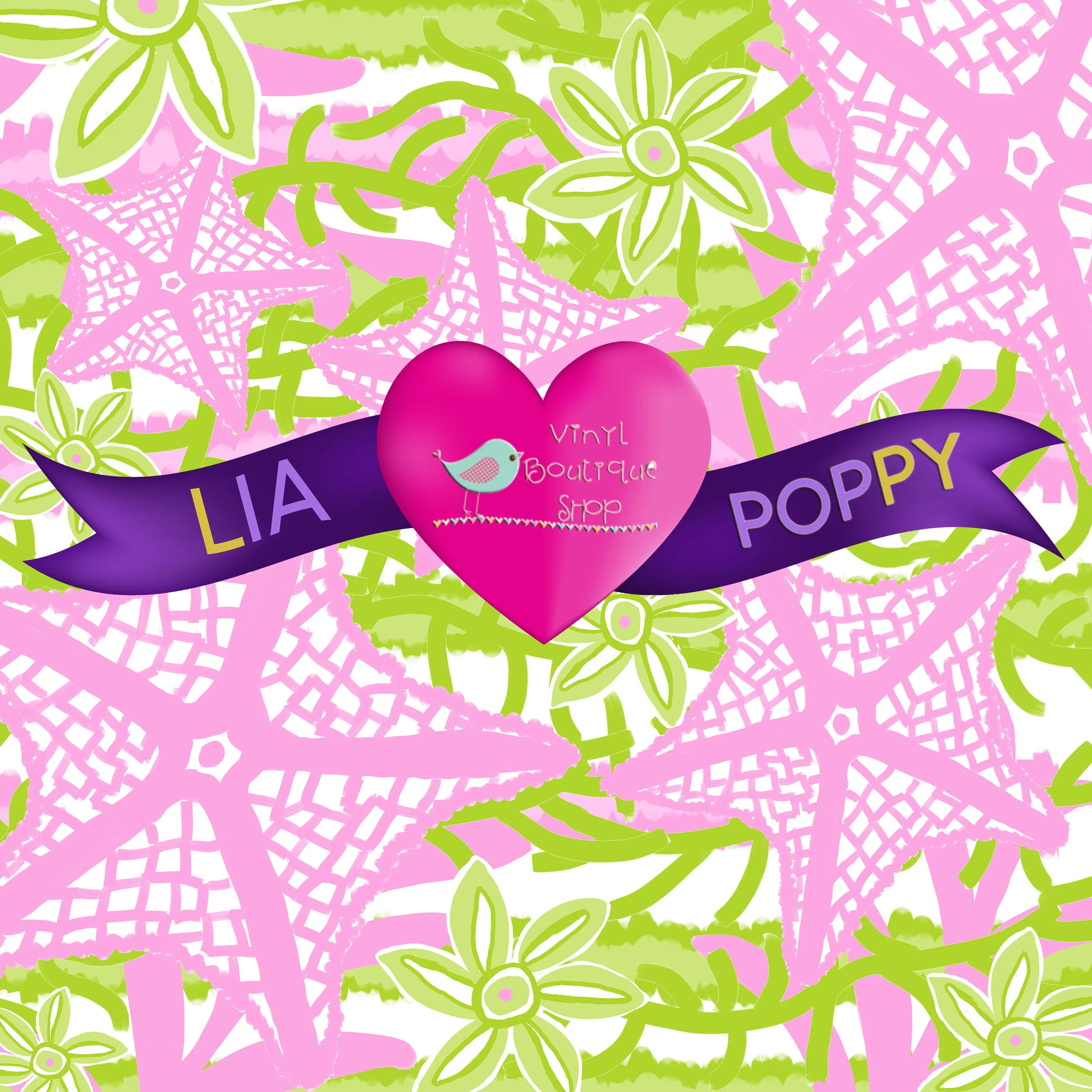 Flower Lia Poppy Vinyl Sheet LPY-117
