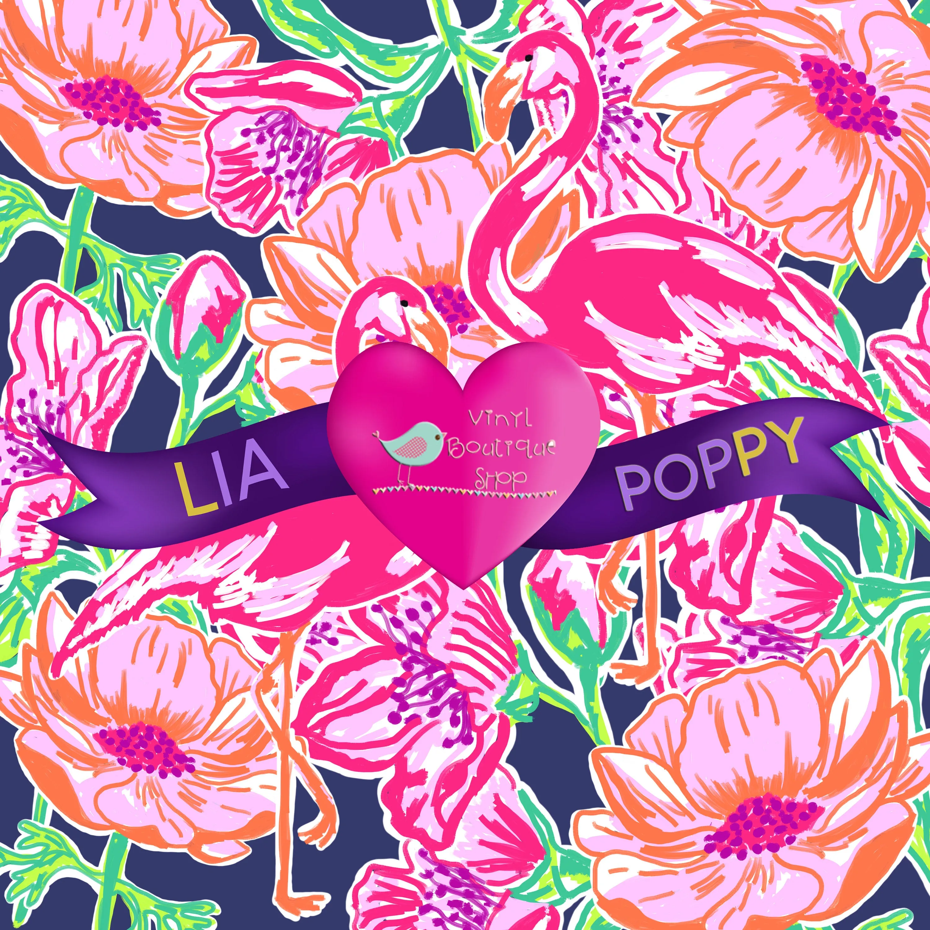 Flower Lia Poppy Vinyl Sheet LPY-87