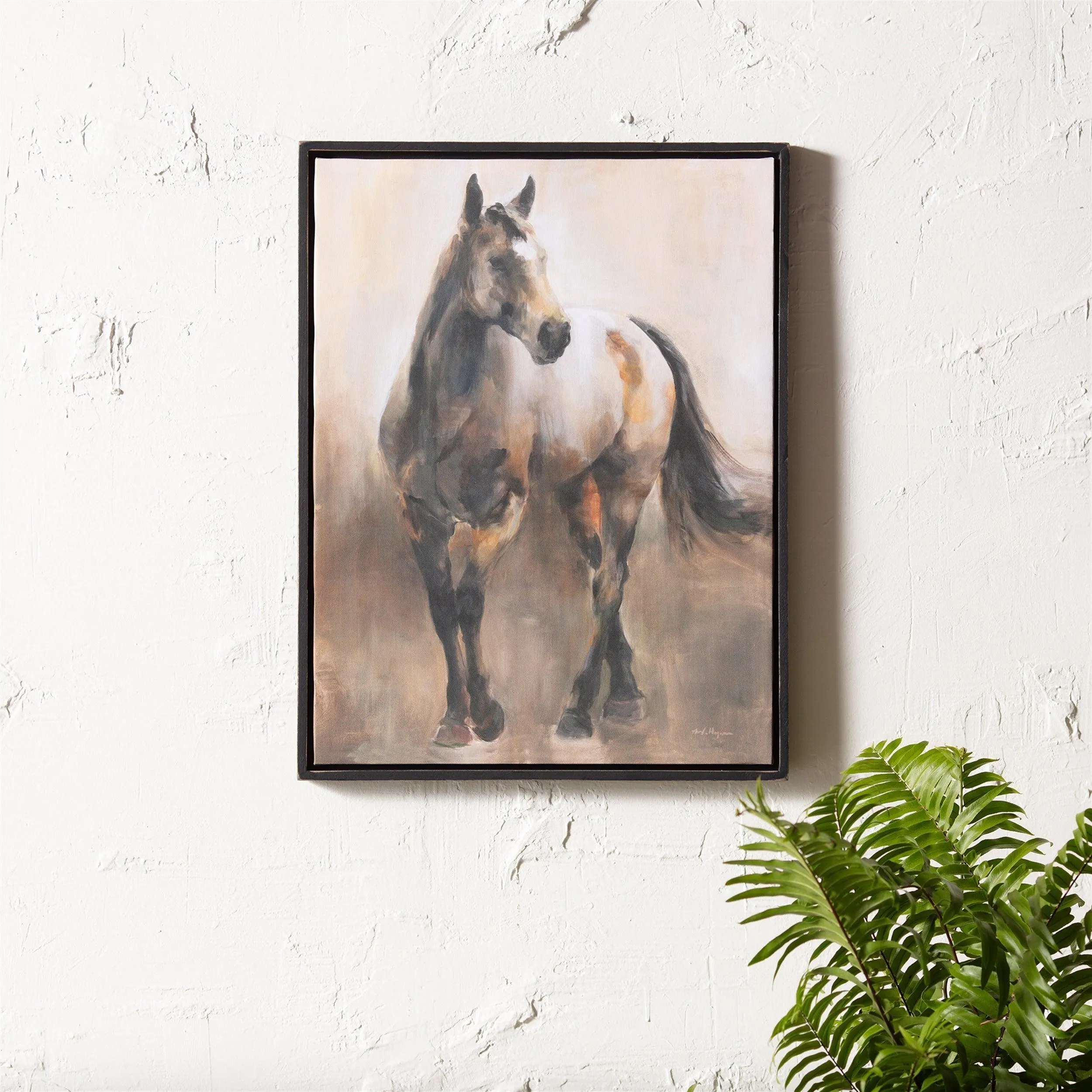 Framed Horse Canvas Art 24"H