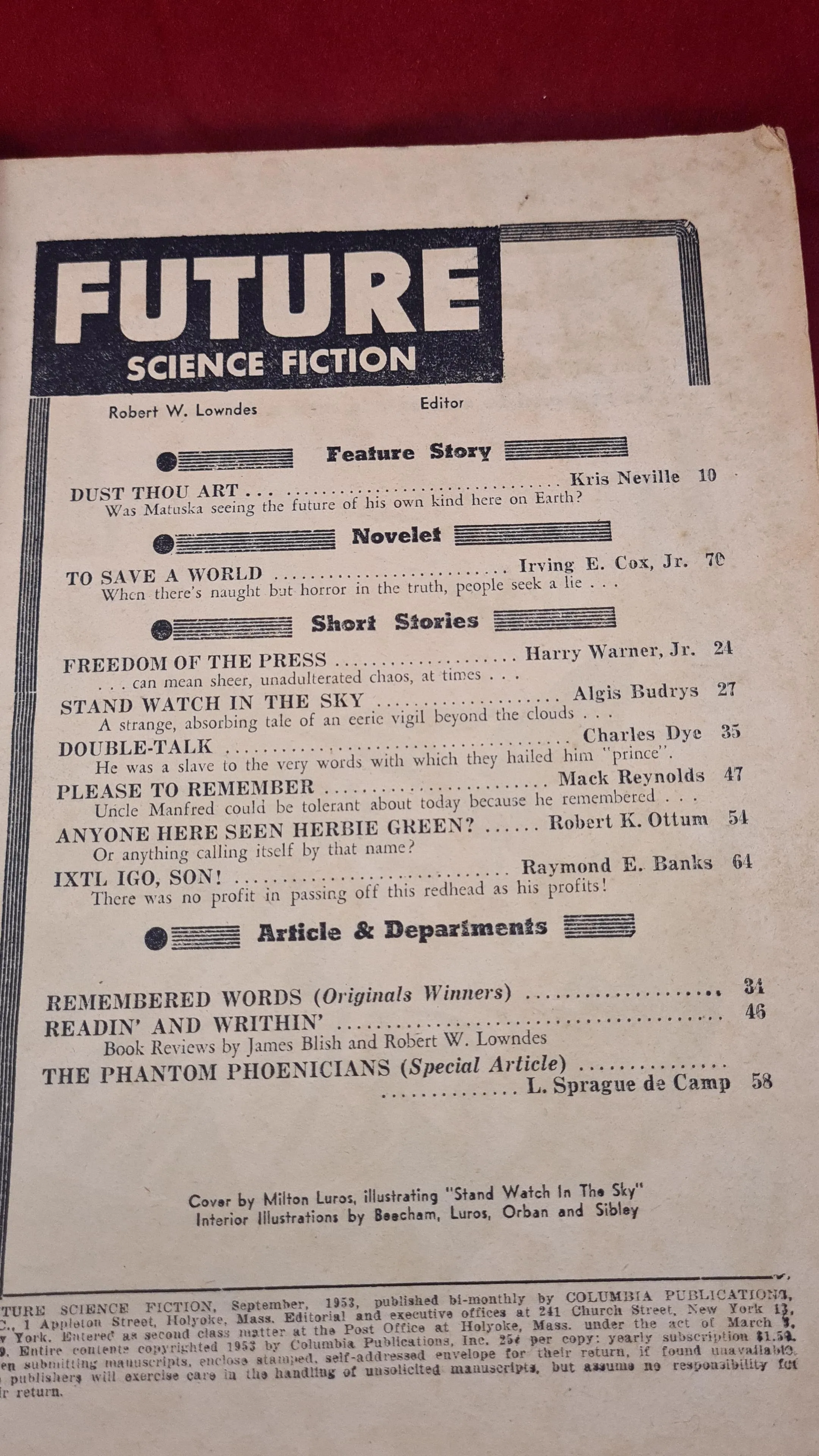 Future Science Fiction September 1953