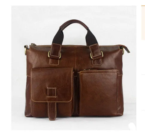 Genuine Leather Men bag Casual men's briefcase shoulder Bags Laptop crossbody messenger bag men leather men's travel bags
