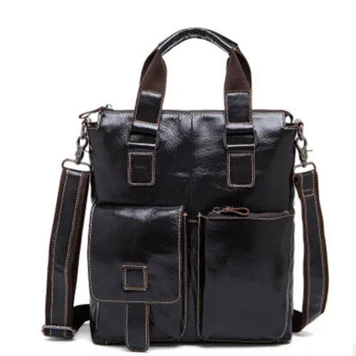 Genuine Leather Men bag Casual men's briefcase shoulder Bags Laptop crossbody messenger bag men leather men's travel bags