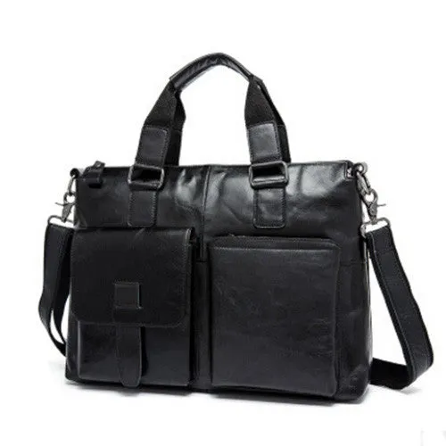 Genuine Leather Men bag Casual men's briefcase shoulder Bags Laptop crossbody messenger bag men leather men's travel bags