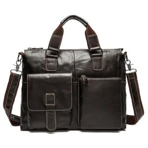 Genuine Leather Men bag Casual men's briefcase shoulder Bags Laptop crossbody messenger bag men leather men's travel bags