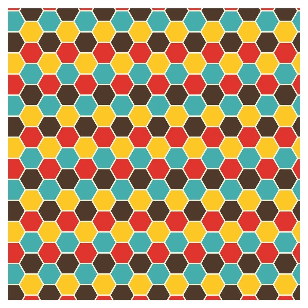 Geometric Buttercup and Ocean Heat Transfer Vinyl Sheet