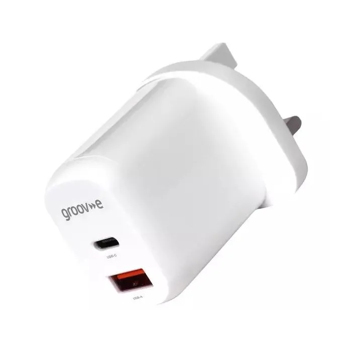 Groove USB-C & USB-A Mains Charger Plug 20W