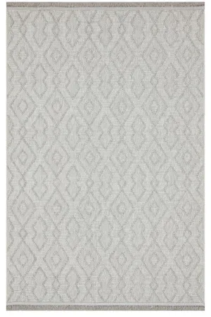 Havana Scandinavian and Embossed Patterned Fringed Area Rug 8571