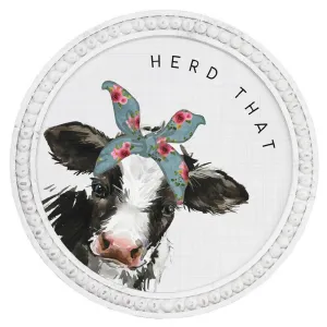 Herd That - Beaded Round Wall Art