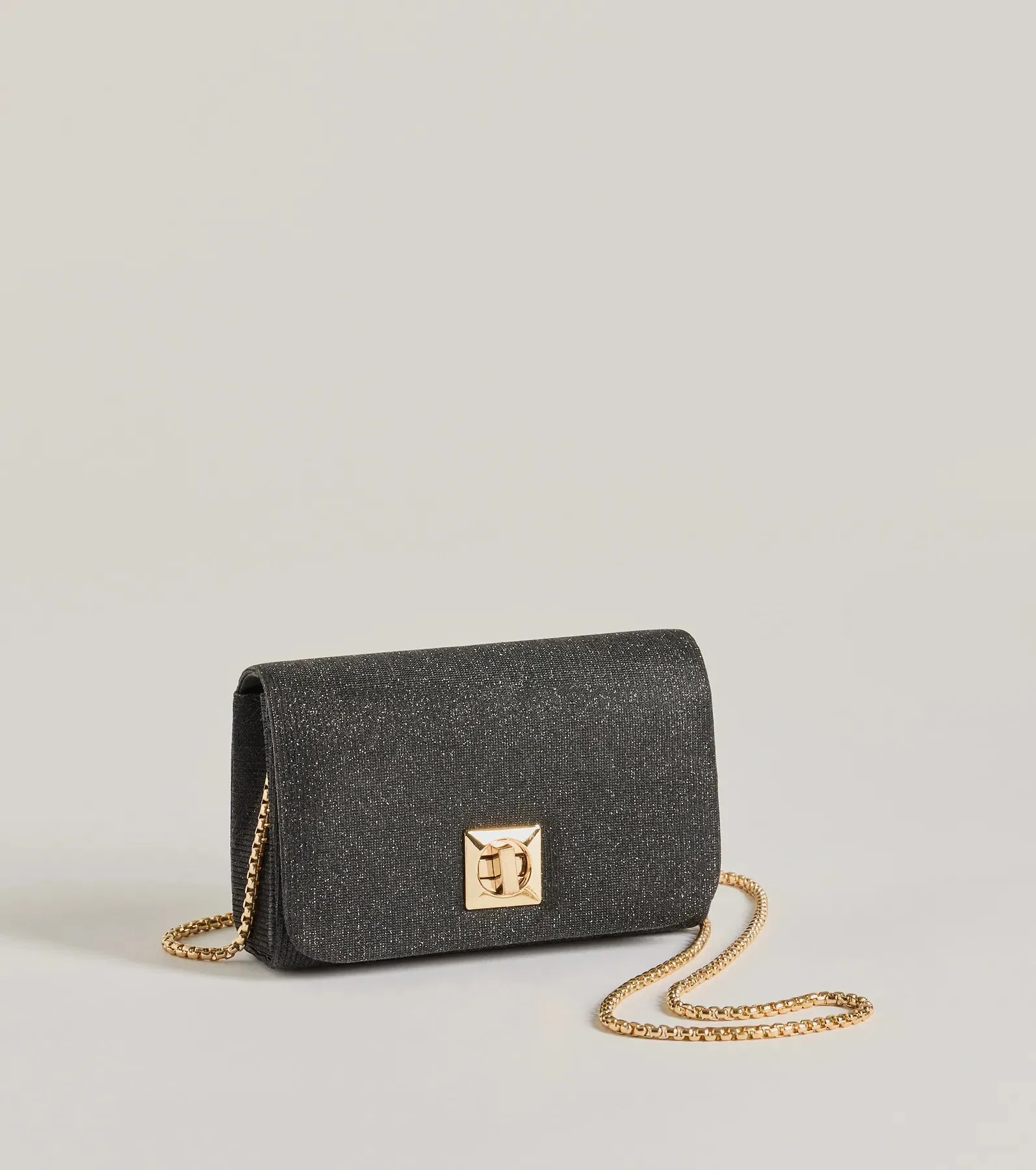 Here For The Party Metallic Crossbody Clutch