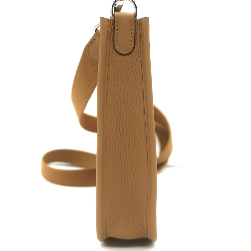 Hermes Mini Evelyne 16 TPM Crossbody Bag Biscuit Clemence Leather NEW