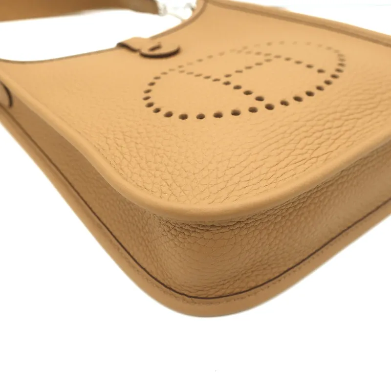 Hermes Mini Evelyne 16 TPM Crossbody Bag Biscuit Clemence Leather NEW