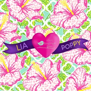 Hibiscus Lia Poppy Vinyl Sheet LPY-77