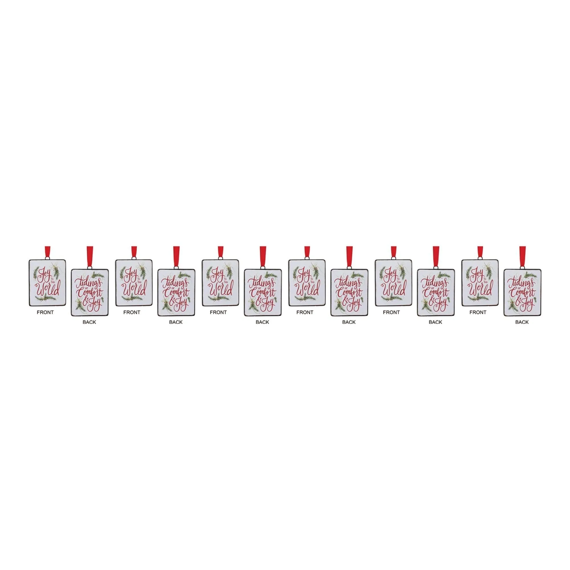 Holiday Sentiment Ornament (Set of 12)