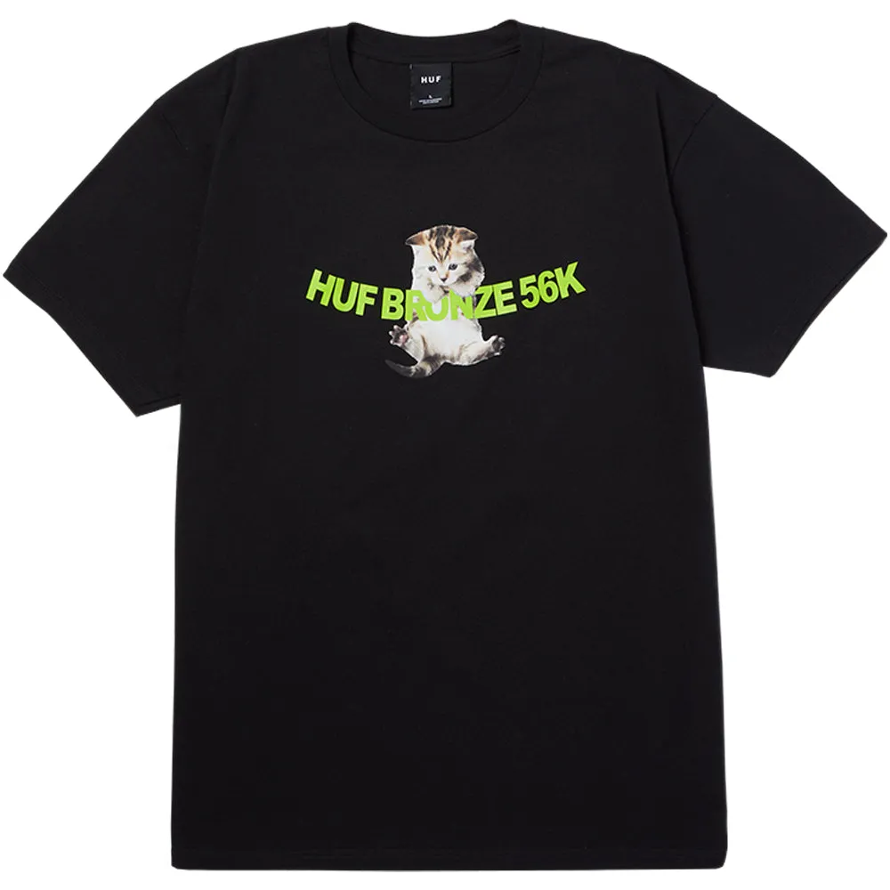 HUF x Bronze 56K Hang In There Short Sleeve Tee Black