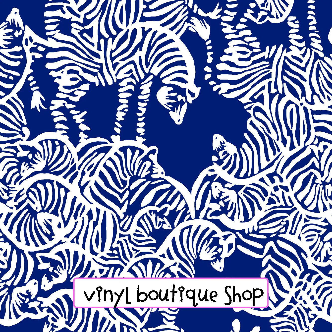 I Herd Your Navy Blue  Lilly Inspired Printed Patterned Craft Vinyl