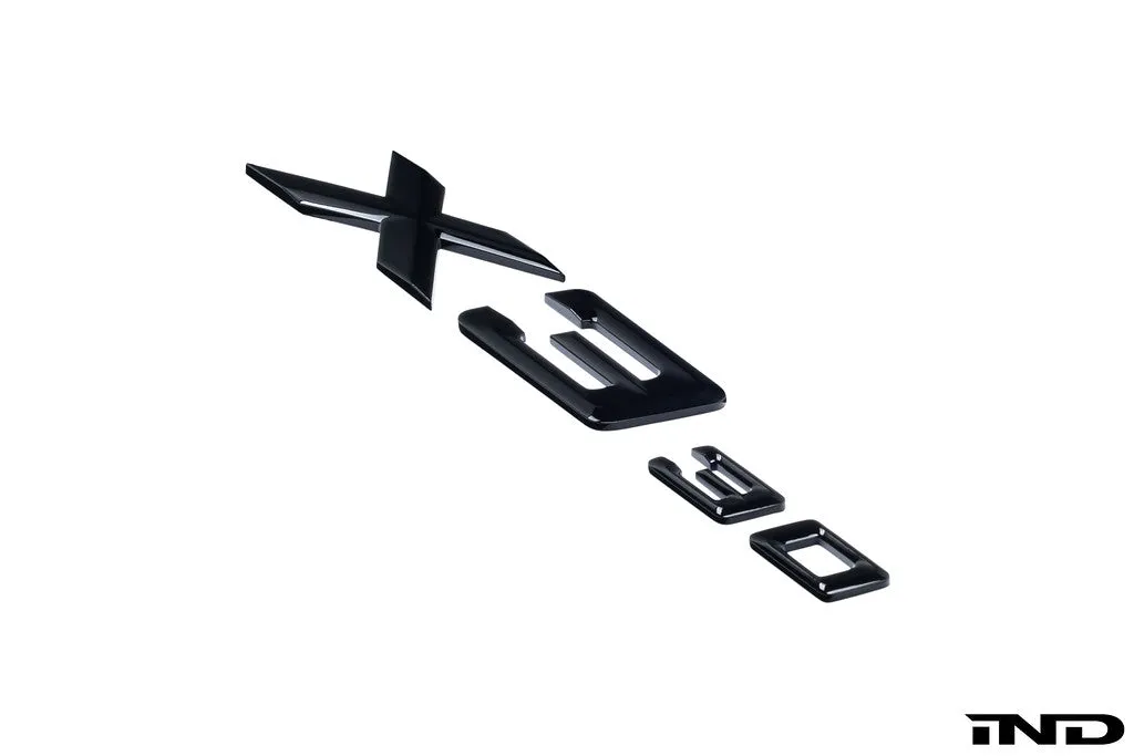 IND G45 X3 30 Painted Trunk Emblem - Gloss Black