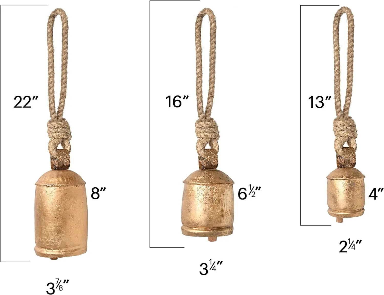 Individual Hanging Rustic Bells