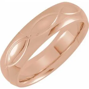Infinity Patterned Band 52176 - 4 mm - 8 mm