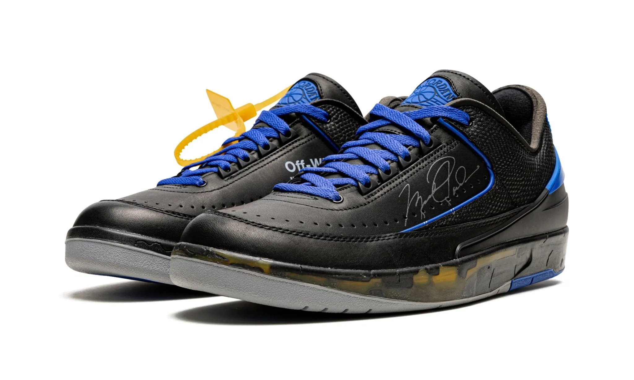 Jordan 2 Retro X Off-White "Black Blue" (Worn Once)